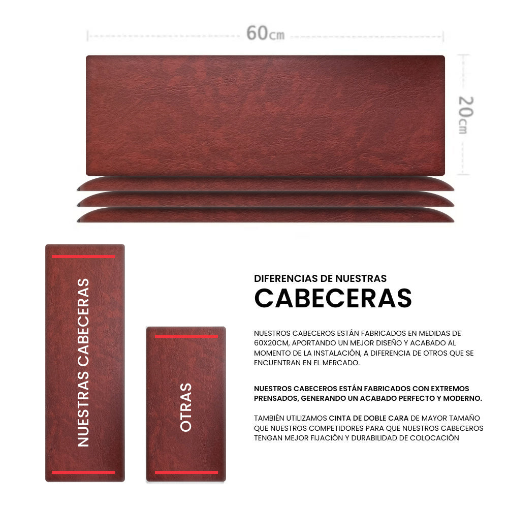 Cabecera Cama Modular Kits de Placas Adhesivas