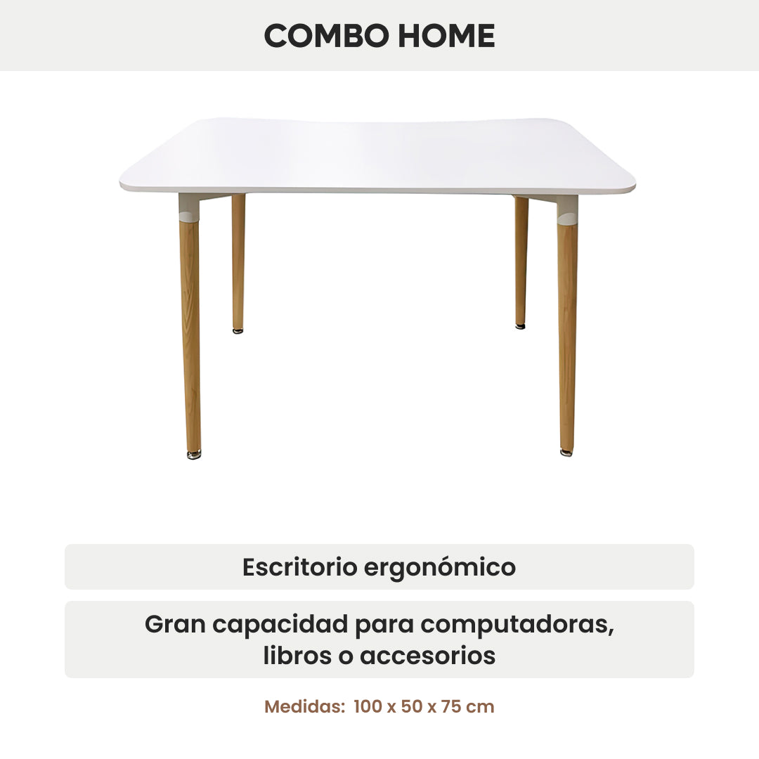 Escritorio Milan 100 cm Rectangular Laqueada