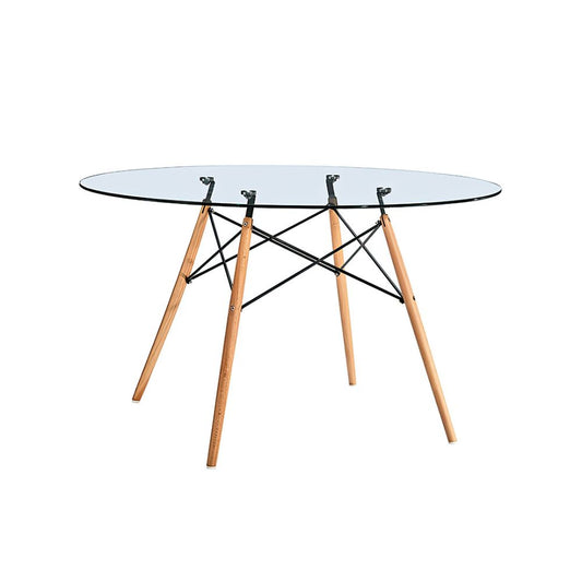 Mesa Eames 100cm Redonda Vidrio