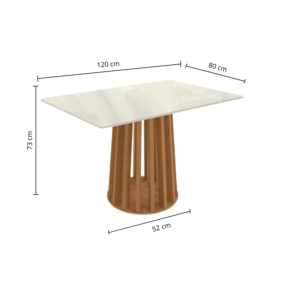 Mesa Lavanda Rectangular 120 cm