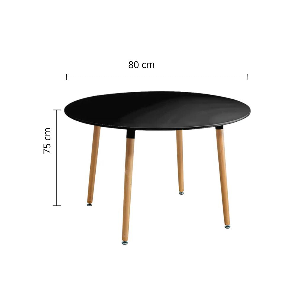 Mesa Milan 80cm Redonda Laqueada