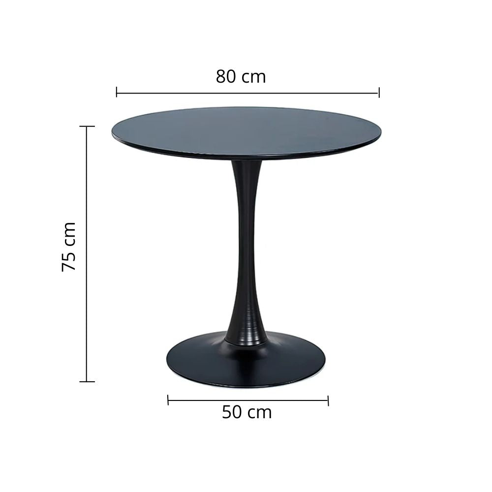 Mesa Tulip 80cm Redonda Laqueada