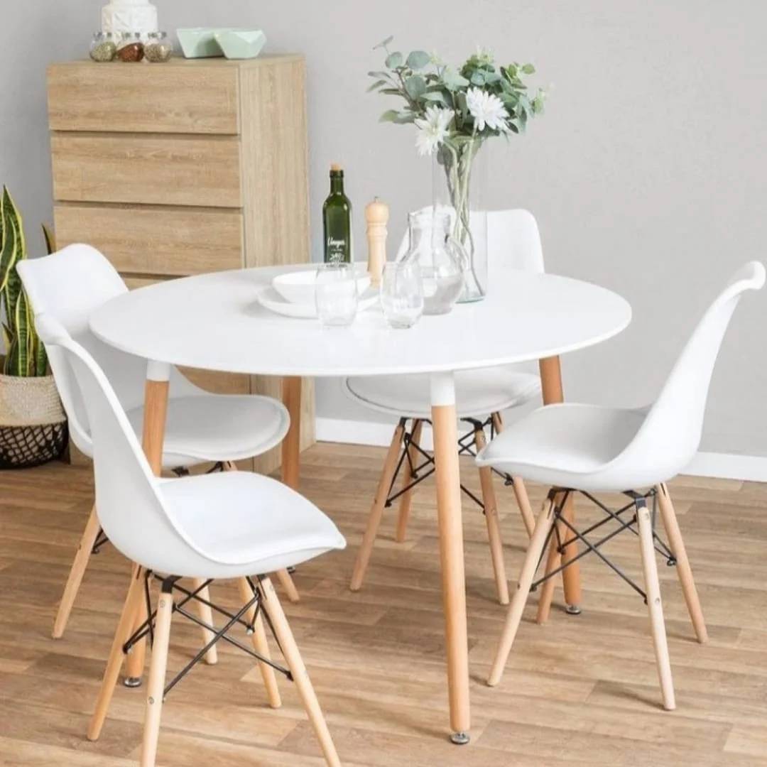 Mesa Milan 80cm Redonda Laqueada