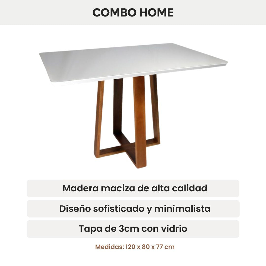 Mesa Elma Rectangular 120 cm