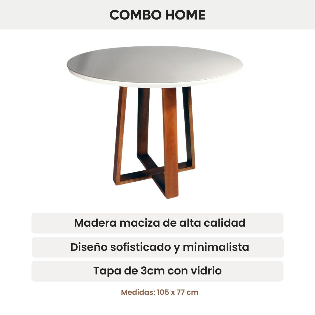Mesa Elma Redonda 105 cm