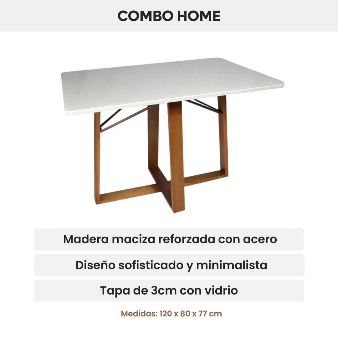 Mesa Elma Reforzada Rectangular 120 cm