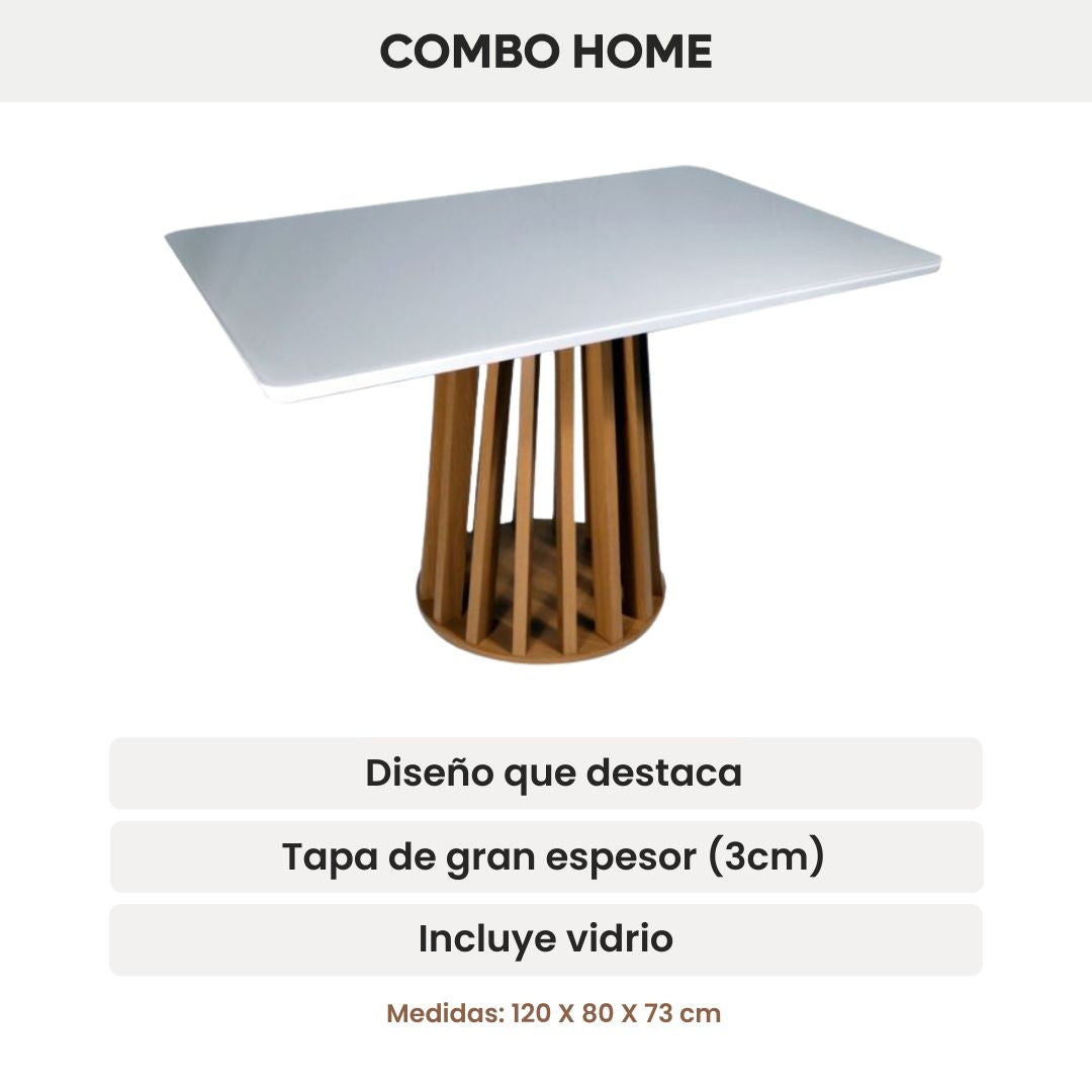 Mesa Lavanda Rectangular 120 cm