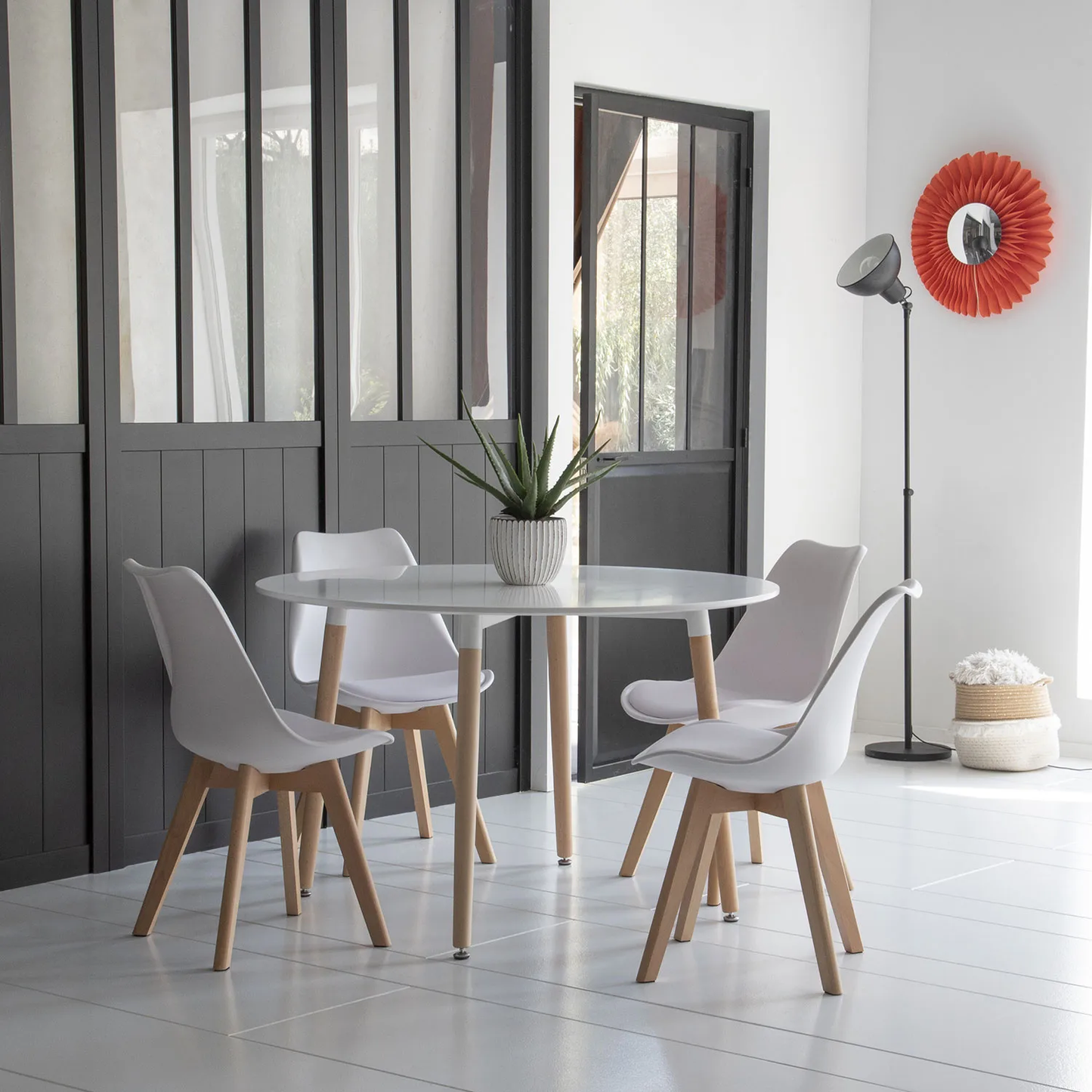 Mesa Milan 80cm Redonda Laqueada