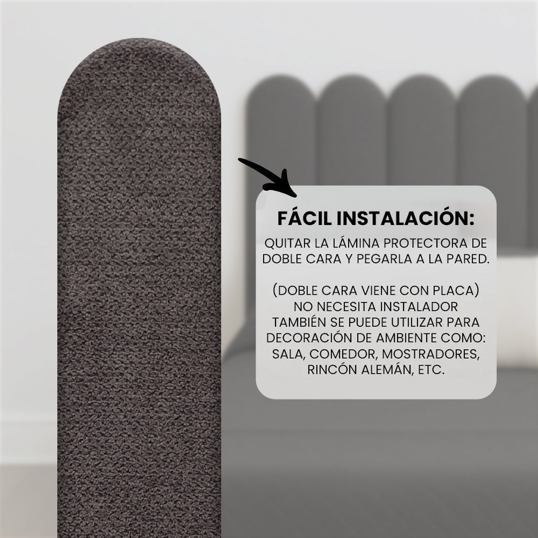 Cabecera Cama Modular Kits de Placas Adhesivas 120cm