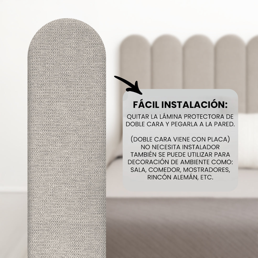 Cabecera Cama Modular Kits de Placas Adhesivas 120cm