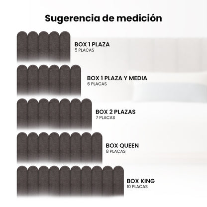 Cabecera Cama Modular Kits de Placas Adhesivas 120cm