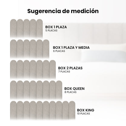 Cabecera Cama Modular Kits de Placas Adhesivas 120cm
