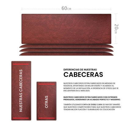 Cabecera Cama Modular Kits de Placas Adhesivas