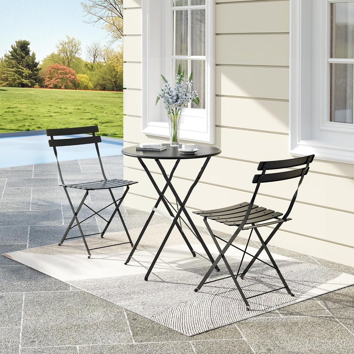 Combo Jardín Plegable Metal 3 piezas