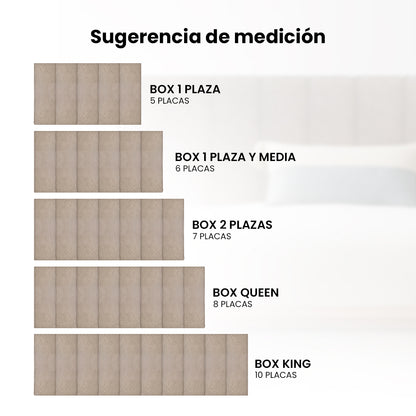 Cabecera Cama Modular Kits de Placas Adhesivas