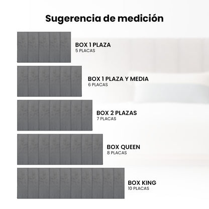 Cabecera Cama Modular Kits de Placas Adhesivas