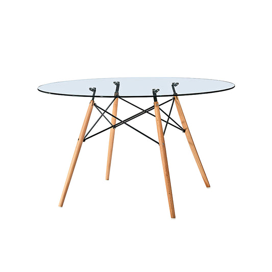 Mesa Eames Redonda Vidrio 100cm