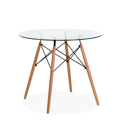 Mesa Eames Vidrio 90cm