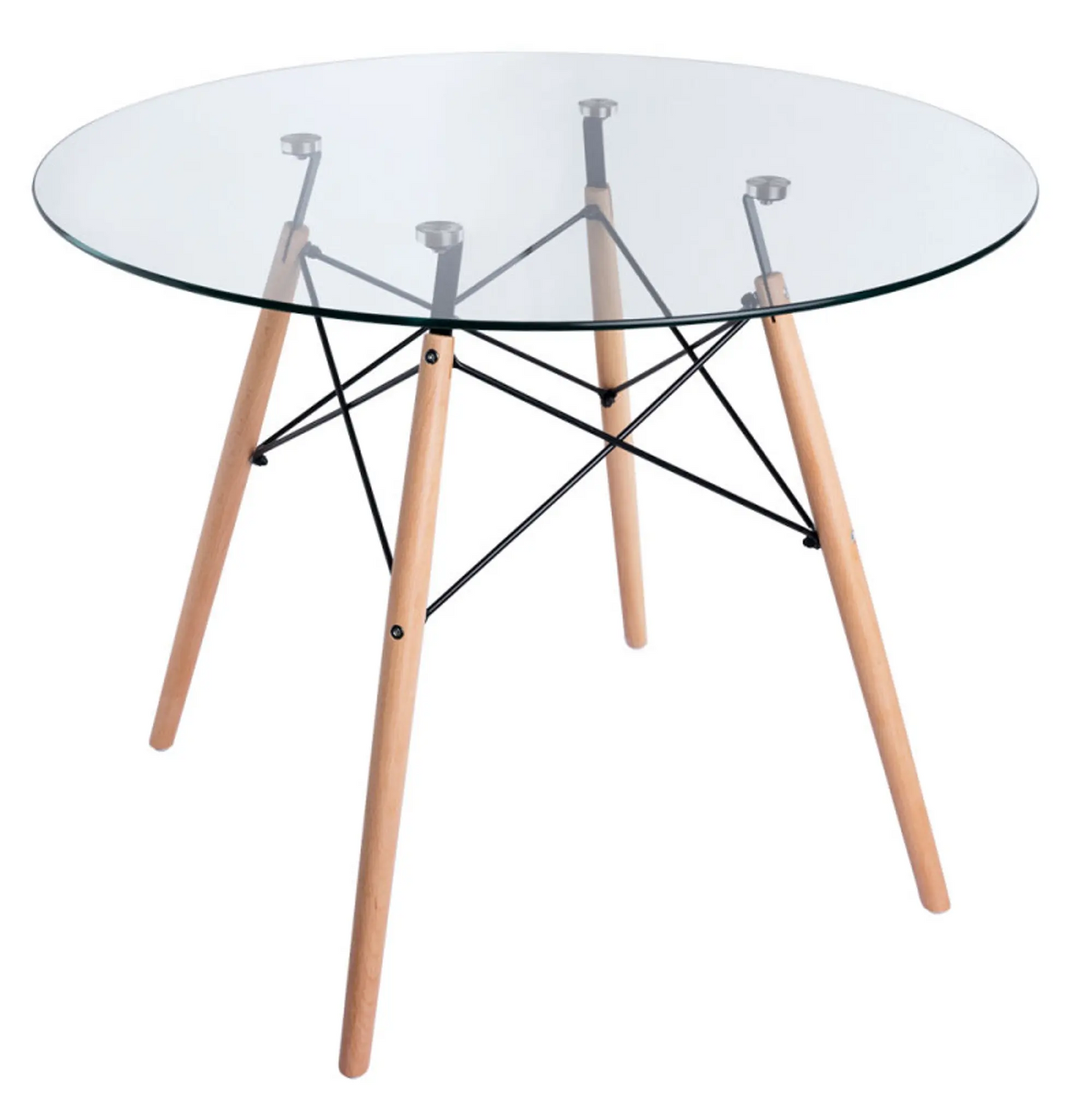 Mesa Eames Vidrio 90cm