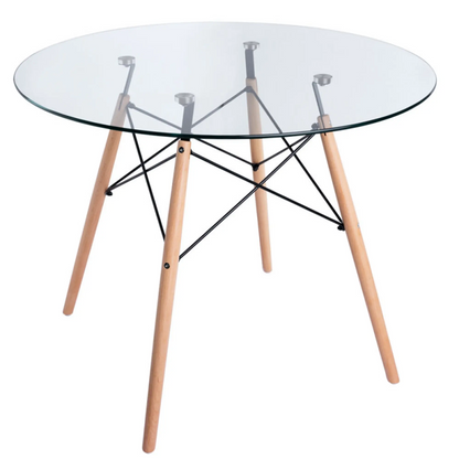 Mesa Eames Vidrio 90cm