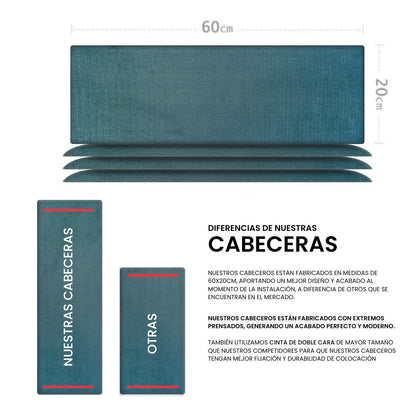 Cabecera Cama Modular Kits de Placas Adhesivas