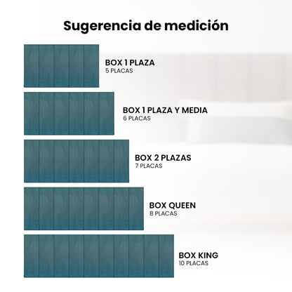 Cabecera Cama Modular Kits de Placas Adhesivas