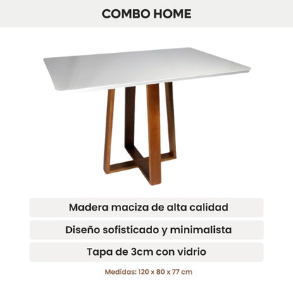 Mesa Elma Rectangular 120 cm